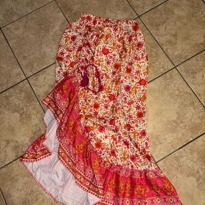 Floral Bohemian Maxi Skirt